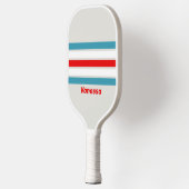 Thunderbird Across Striping mit Name Pickleball Schläger (Links)