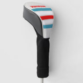 Thunderbird Across Striping mit Namen Golf Headcover (angewinkelt)
