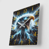 Thunderbird Ascending Quadratische Wanduhr (Winkel)