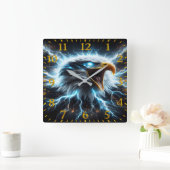 Thunderbird Ascending Quadratische Wanduhr (Zuhause)