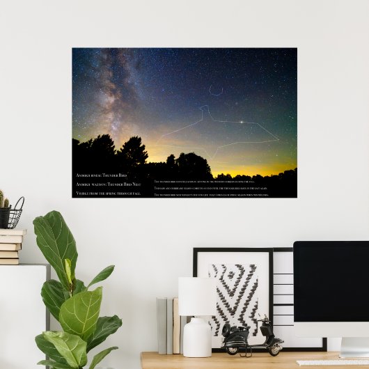 Thunderbird Constellation Ojibwe Poster (Heimbüro)