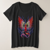 Thunderbird Cryptid Creature Große Größe T-Shirt (Design vorne)