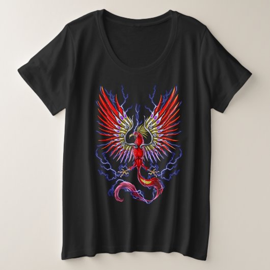 Thunderbird Cryptid Creature Große Größe T-Shirt (Design vorne)