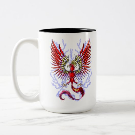 Thunderbird Cryptid Creature Zweifarbige Tasse (Links)
