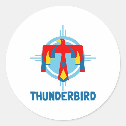 Thunderbird Design Runder Aufkleber (Vorderseite)