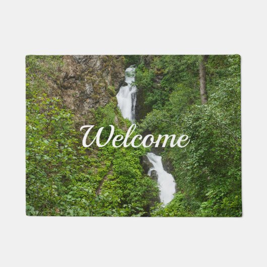 Thunderbird Falls Painterly Welcome Doormat Fußmatte (Vorderseite)