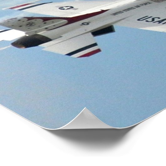 Thunderbird Flight Demonstration Team Poster (Ecke)