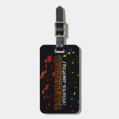 Thunderbird Golf Bag Tag - Black Spritzer Edition Gepäckanhänger (Vorderseite vertikal)