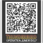 Thunderbird Golf Custom-Cut Vinyl QR Sticker (Vorderseite)