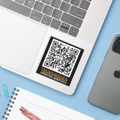 Thunderbird Golf Custom-Cut Vinyl QR Sticker (Laptop mit iPhone)