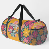 Thunderbird Golf Duffle Beutel - Blumen + Orange Bag (Rechte Ecke)