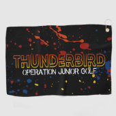 Thunderbird Golf Junior Tour Handtuch - Schwarze P (Horizontal)