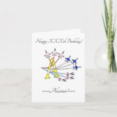 Thunderbird Initial A Birthday Card Karte (Vorderseite)