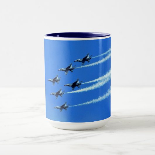 Thunderbird Jets (sechs) Flyby-Tasse Tasse (Zentrum)
