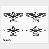 Thunderbird-Kontur Rechteckiger Aufkleber (Blatt)