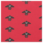 Thunderbird Pattern Red Fabric Stoff (Nahaufnahme)
