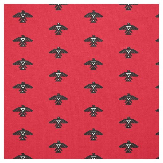 Thunderbird Pattern Red Fabric Stoff (Muster)