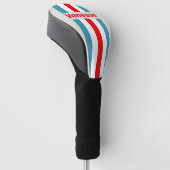 Thunderbird Pin gestreift mit Namen Golf Headcover (angewinkelt)