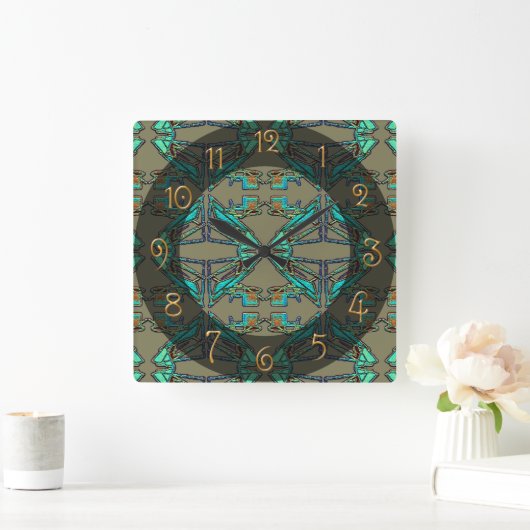 Thunderbird Quadratische Wanduhr (Zuhause)