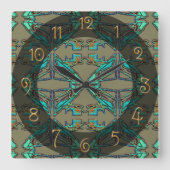 Thunderbird Quadratische Wanduhr (Vorderseite)