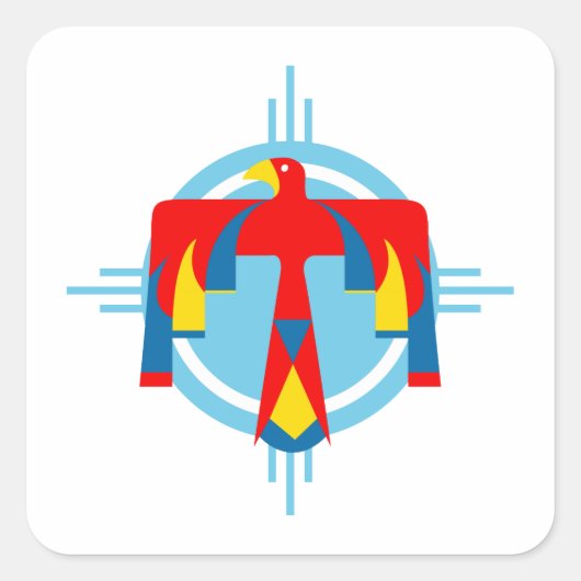 Thunderbird Quadratischer Aufkleber (Vorderseite)