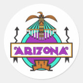 Thunderbird-Schild Runder Aufkleber (Vorderseite)