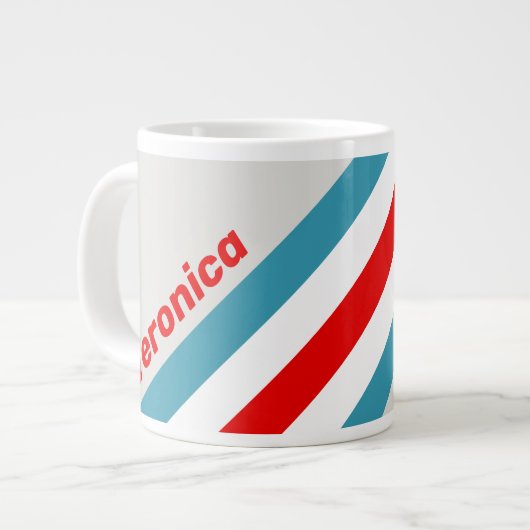 Thunderbird-Streifen mit Namen Jumbo-Tasse (Vorderseite Links)