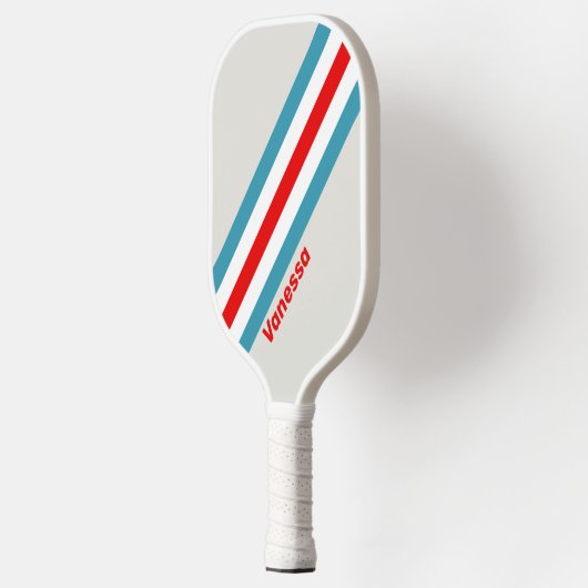 Thunderbird Stripes mit Name Pickleball Schläger (Links)