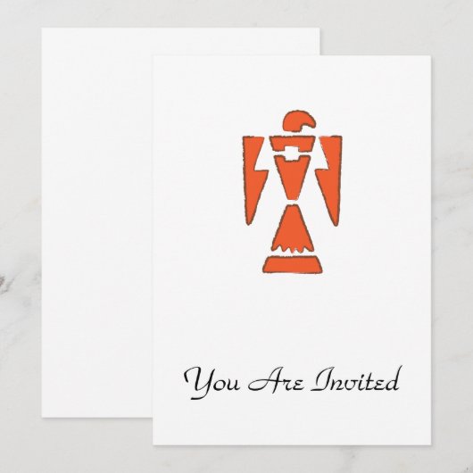 ThunderBird - Südwestindisches Design Einladung (Vorne/Hinten)