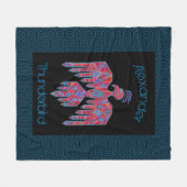 Thunderbird-Südwestkunst-Ureinwohner-Symbol Fleecedecke (Vorderseite (Horizontal))