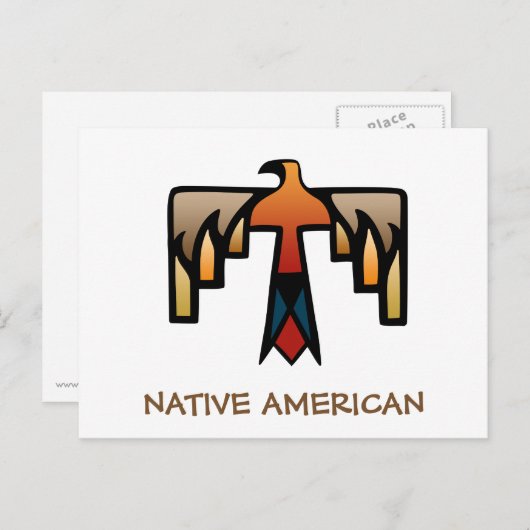 Thunderbird - Symbol des systemeigenen Amerikanisc Postkarte (Vorne/Hinten)