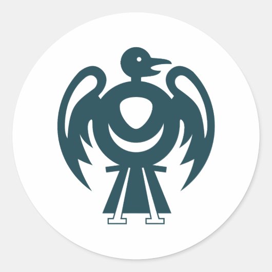 Thunderbird v2 runder aufkleber (Vorderseite)