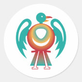 Thunderbird v2 runder aufkleber (Vorderseite)