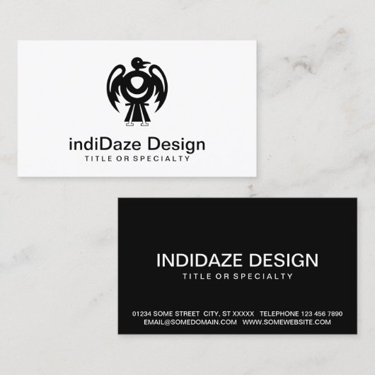 Thunderbird v2 visitenkarte (Vorne/Hinten)