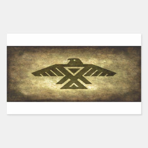 Thunderbird - Vintage-Pergamenttextur Rechteckiger Aufkleber