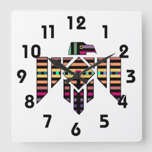 Thunderbird Wall Clock Quadratische Wanduhr