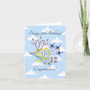 Thunderbirds 50. Birthday Card Blue Sky Karte