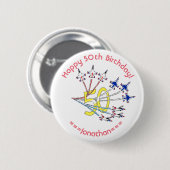 Thunderbirds 50. Geburtstags-Abzeichen Button (Vorne & Hinten)