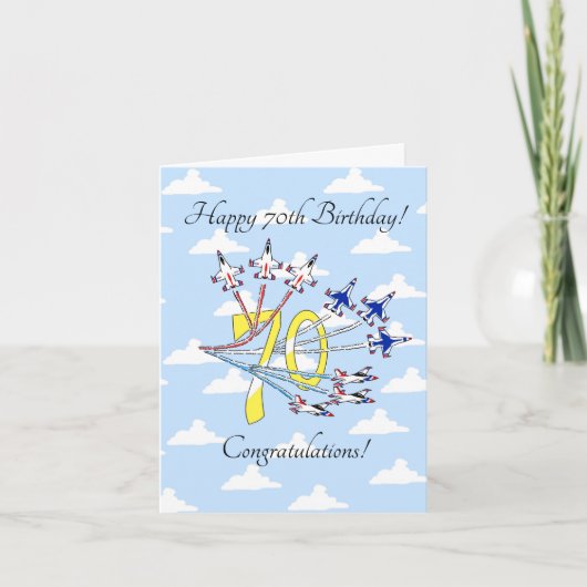 Thunderbirds 70. - Birthday Card Blue Sky Karte (Vorderseite)