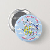 Thunderbirds 80. Birthday Abzeichen (Blue Sky) Button (Vorne & Hinten)