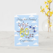 Thunderbirds 80. - Birthday Card Blue Sky Karte (Gelbe Blume)