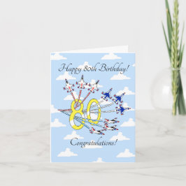 Thunderbirds 80. - Birthday Card Blue Sky Karte