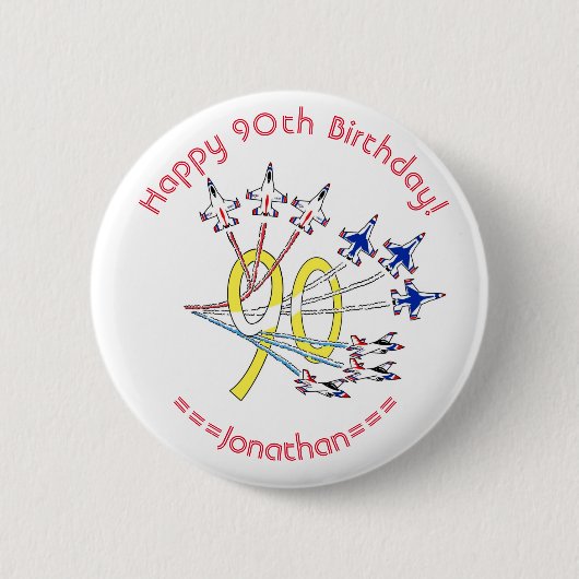 Thunderbirds 90. Geburtstags-Abzeichen Button (Vorderseite)