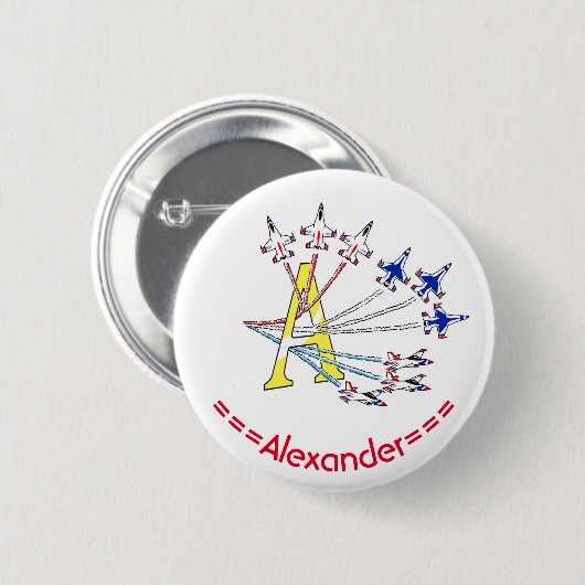 Thunderbirds a Initial Abzeichen Button (Vorne & Hinten)