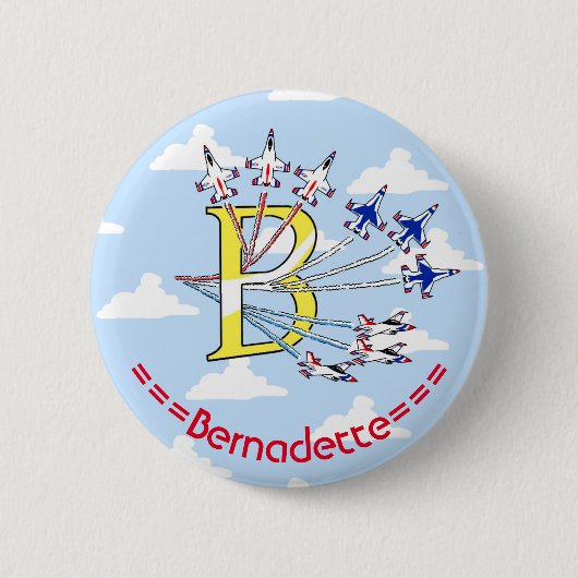 Thunderbirds Blue Sky B Initial Abzeichen Button (Vorderseite)