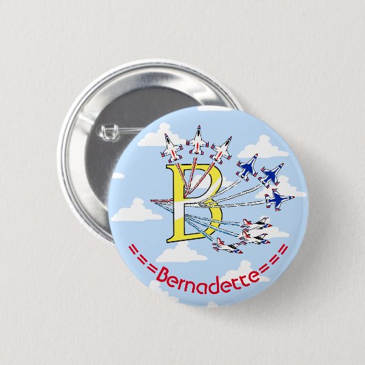 Thunderbirds Blue Sky B Initial Abzeichen Button (Vorne & Hinten)