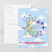Thunderbirds Blue Sky Initial A Postcard Postkarte (Vorne/Hinten)