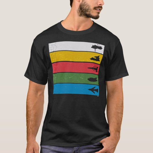 Thunderbirds Classic - Vogelarten Silhouetten auf T-Shirt (Vorderseite)