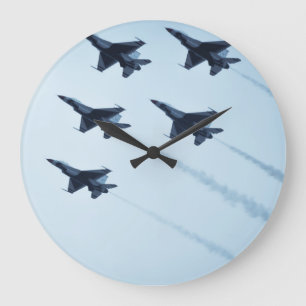 Thunderbirds F-16 Airshow Große Wanduhr