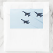 Thunderbirds F-16 Airshow Rechteckiger Aufkleber (Tasche)
